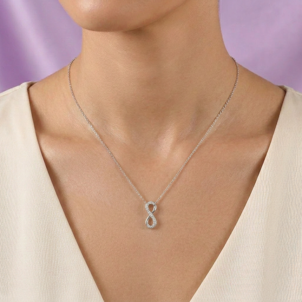Dije de Plata .925 Infinito con Zirconias mod. 2527