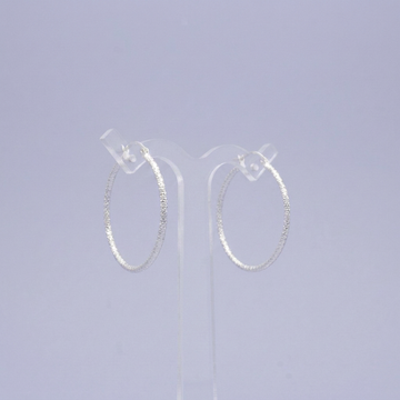 Arracada de Plata .925 Hueca con Diamantado Bordeado Especial en Estilo Hueco mod. 2931