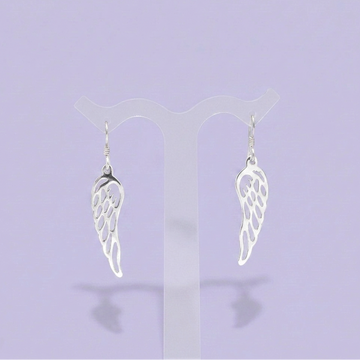 Arete de Plata .925 Largo con Diseño Alas de Angel mod. 2988