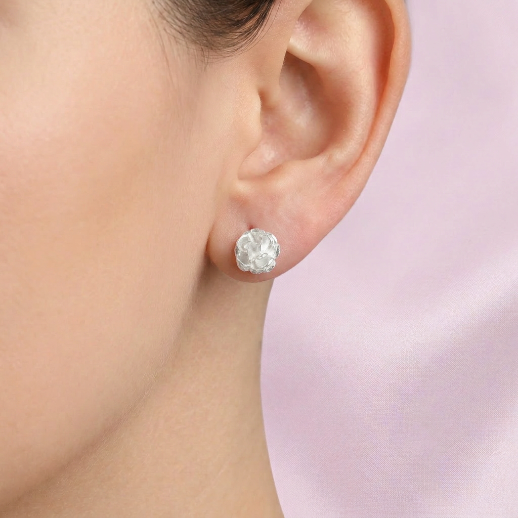 Arete de Plata .925 Rosa Real mod. 2389
