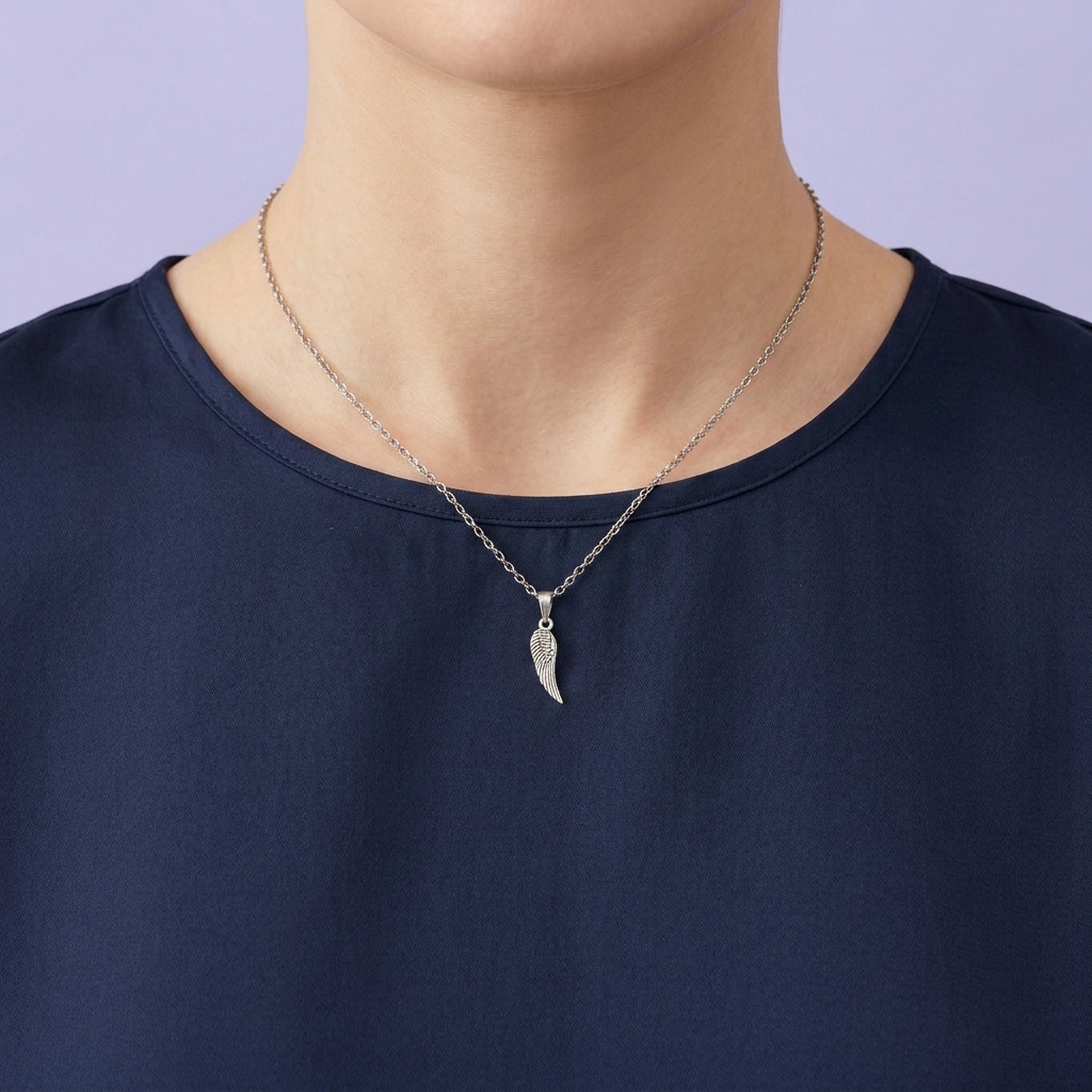 Dije de Plata .925 con Forma de Ala Brillante mod. 3000