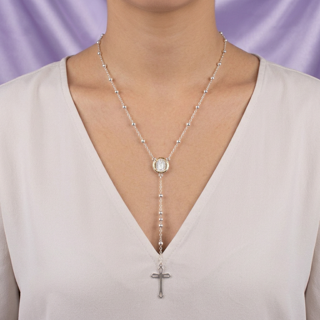 Rosario de Plata .925 Bolita Facetada mod. 2702