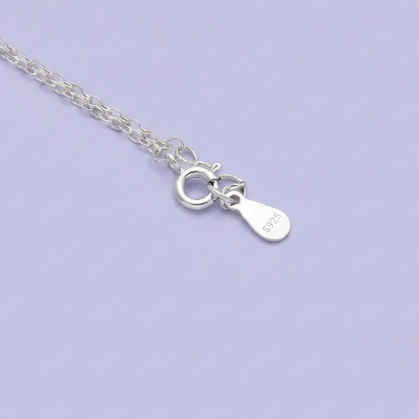 Gargantilla de Plata .925  Flor Brillante mod. 2614