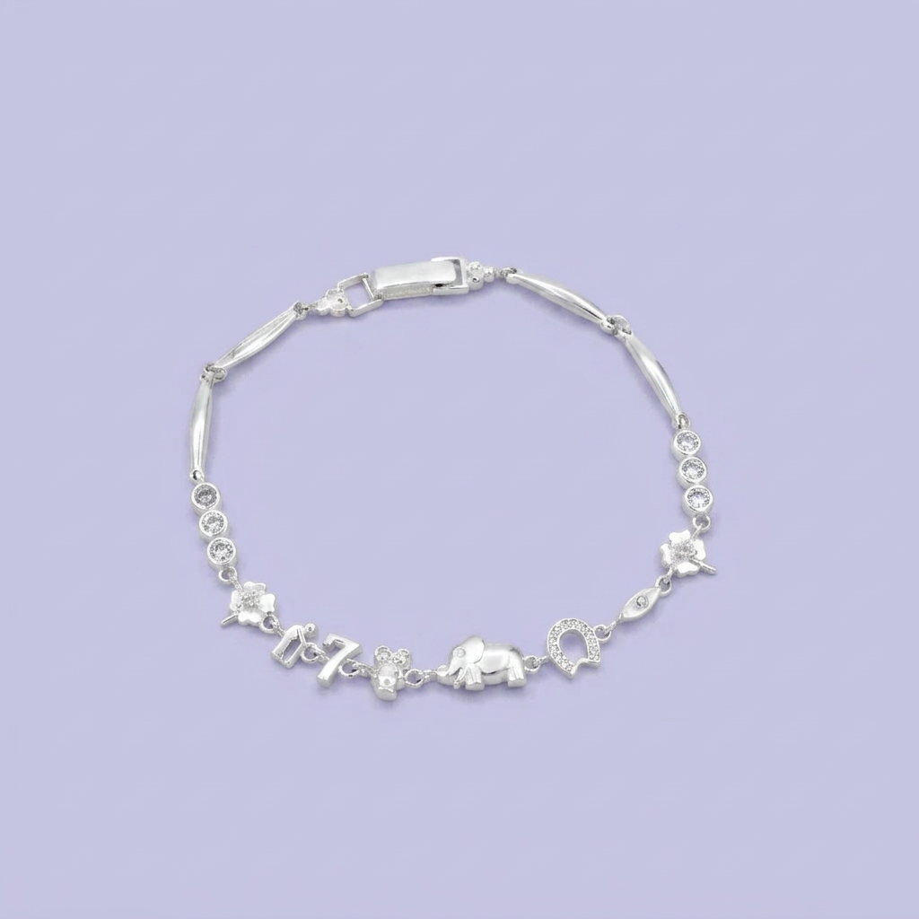 Pulsera de Plata .925 Buena Fortuna con Zirconia mod. 2736