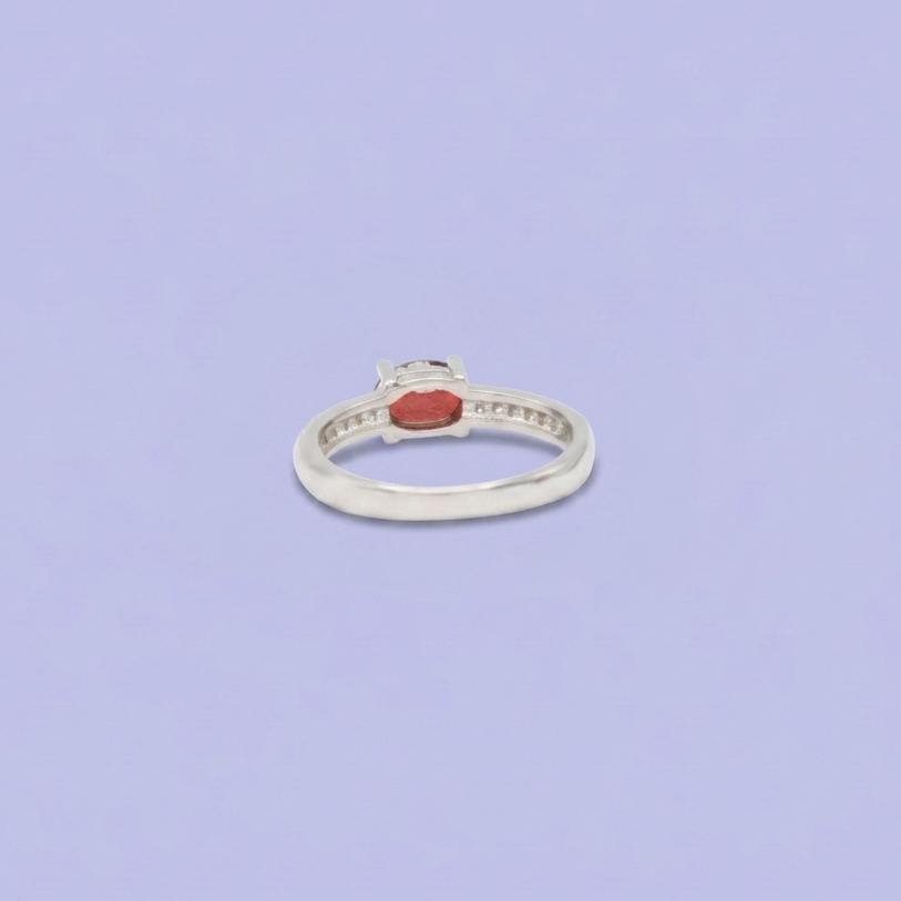 Coordinado de Plata .925 Con Diseño Elegante Alargado Vino y Zirconia mod. 2950