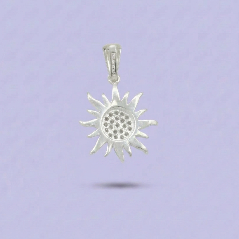 Dije de Plata .925 Sol con Incrustación de Zirconias mod. 2525