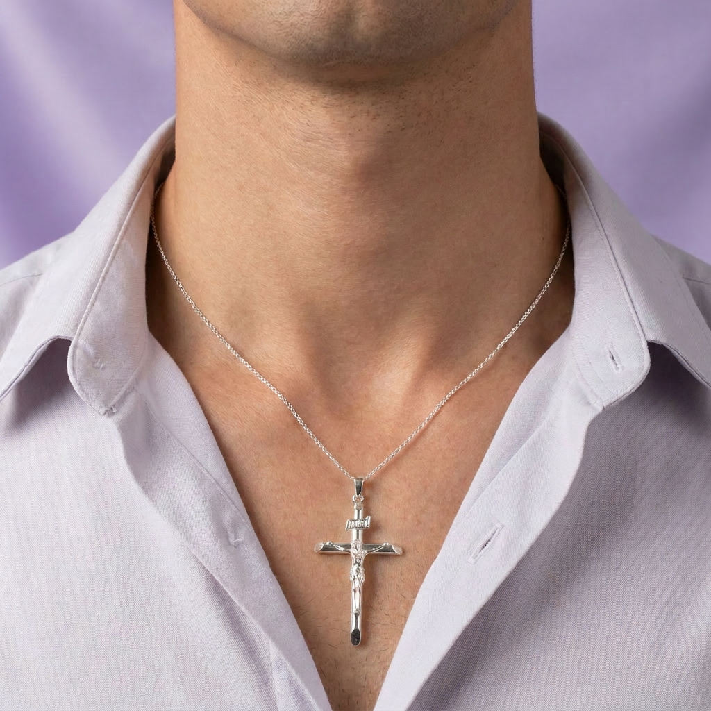 Dije de Plata .925 Cruz de Cristo INRI mod. 2690