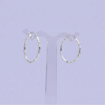 Arracada de Plata .925 Facetado Especial en Diseño Hueco Brillante y Mediano mod. 2941