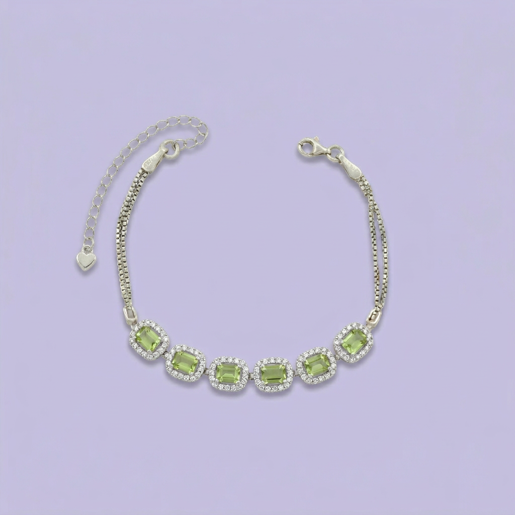 Pulsera de Plata .925 Finas Sultanitas y Zirconias mod. 2217