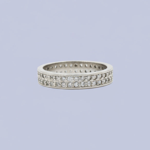 Anillo de Plata .925 con Diseño Completo de Zirconias  mod. 1496