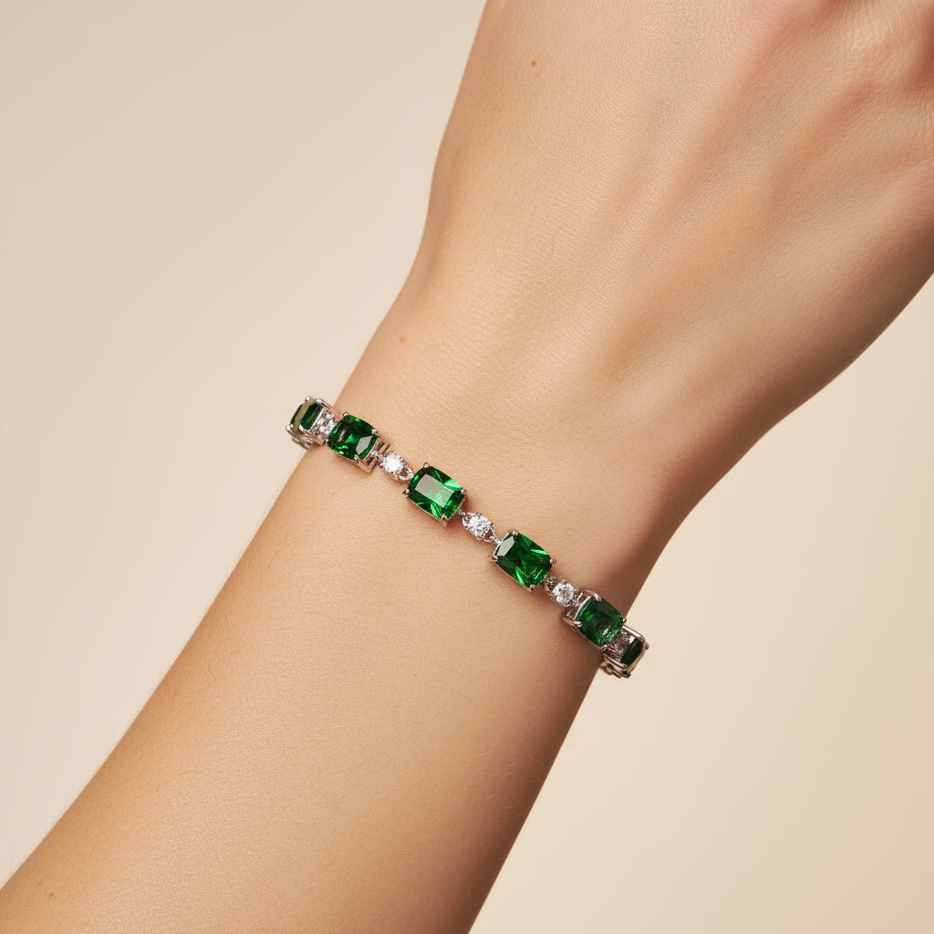 Pulsera de Plata .925 Incrustado con Zirconias  mod. 1474