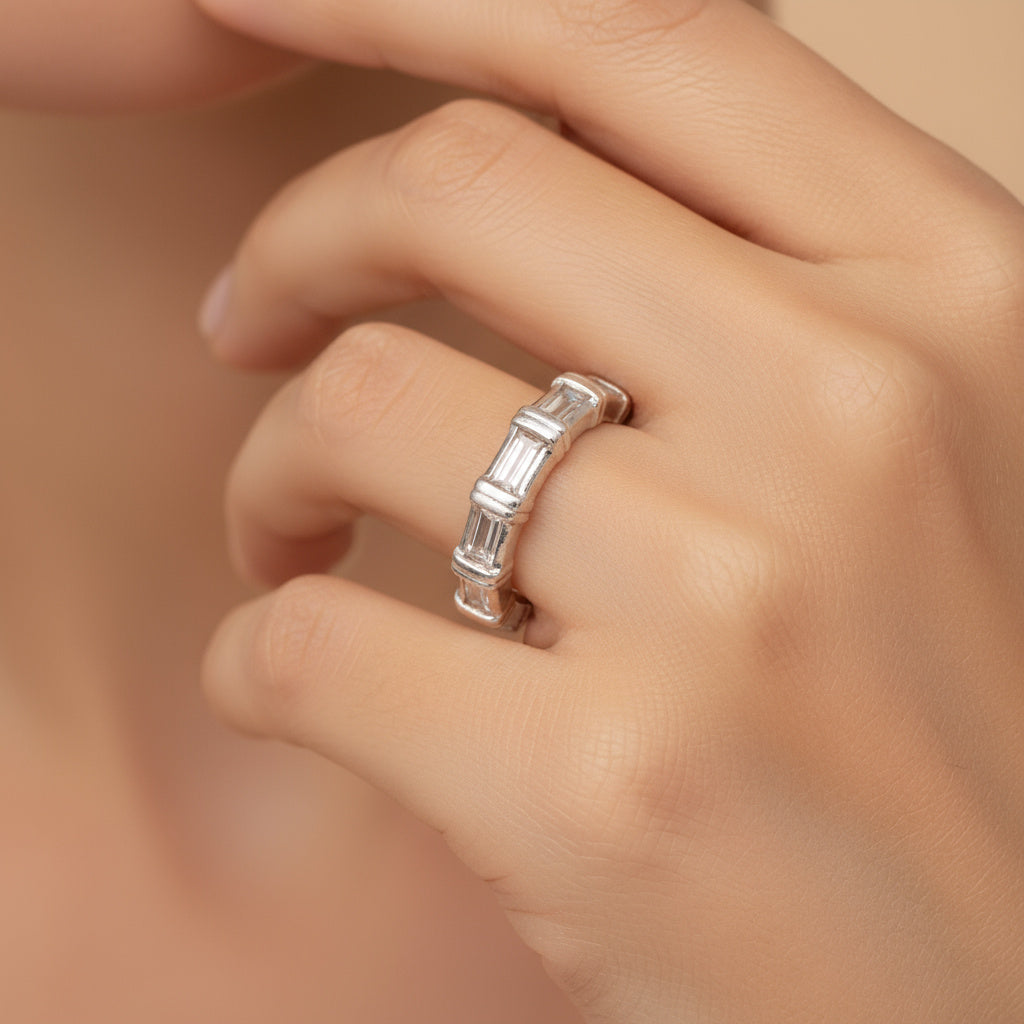 Anillo de Plata .925 Churumbela Especial con Zirconias Baguette mod. 1368