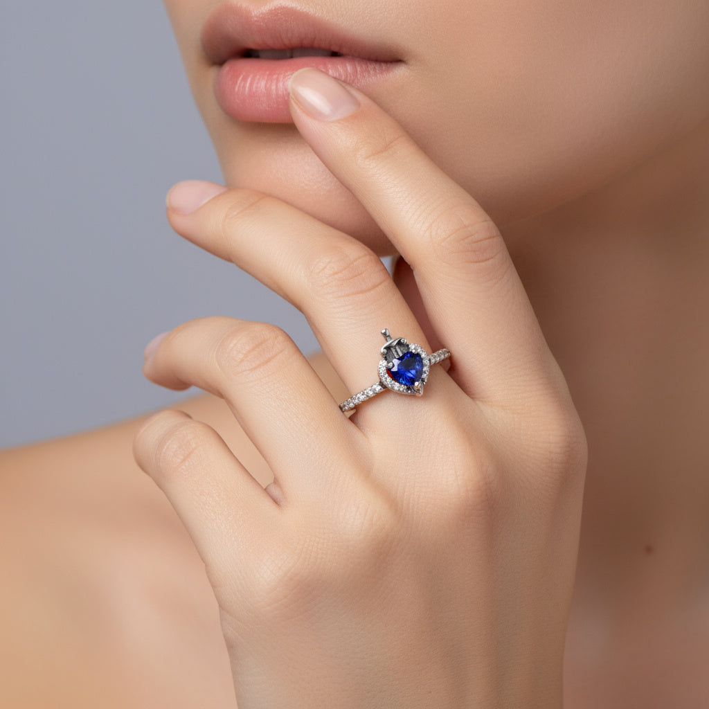 Anillo de Plata .925 Snow White con Corazón de Zirconia Brillante mod. 1398