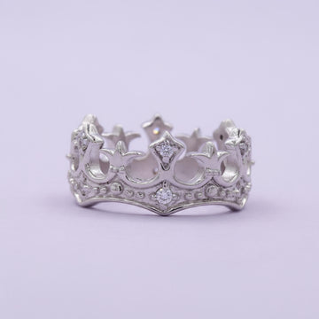 Anillo de Plata .925 Corona Royal con Zirconias Finas mod. 1391