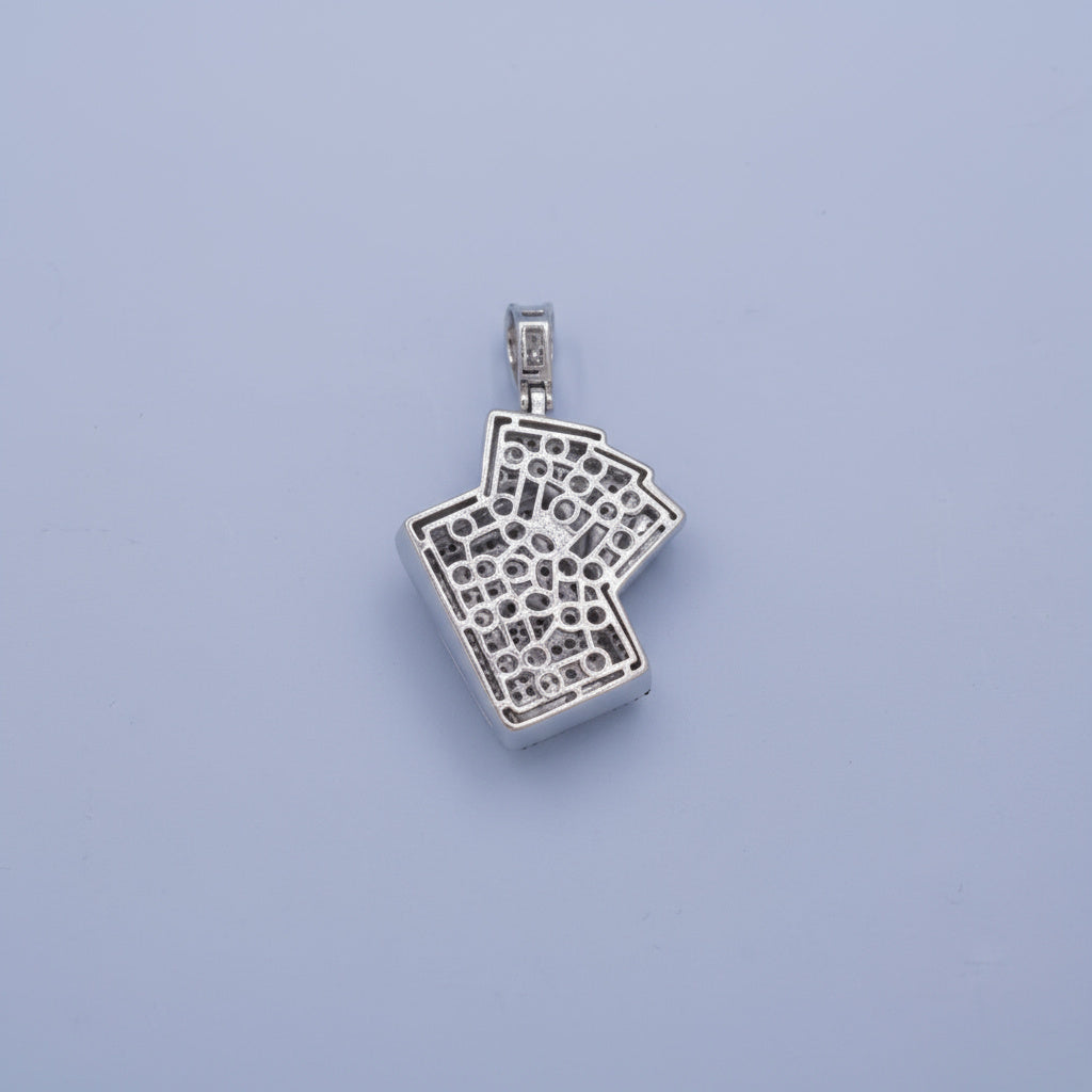 Dije  de Plata .925 Especial Baraja de Póker con Zirconias Billantes mod. 1459