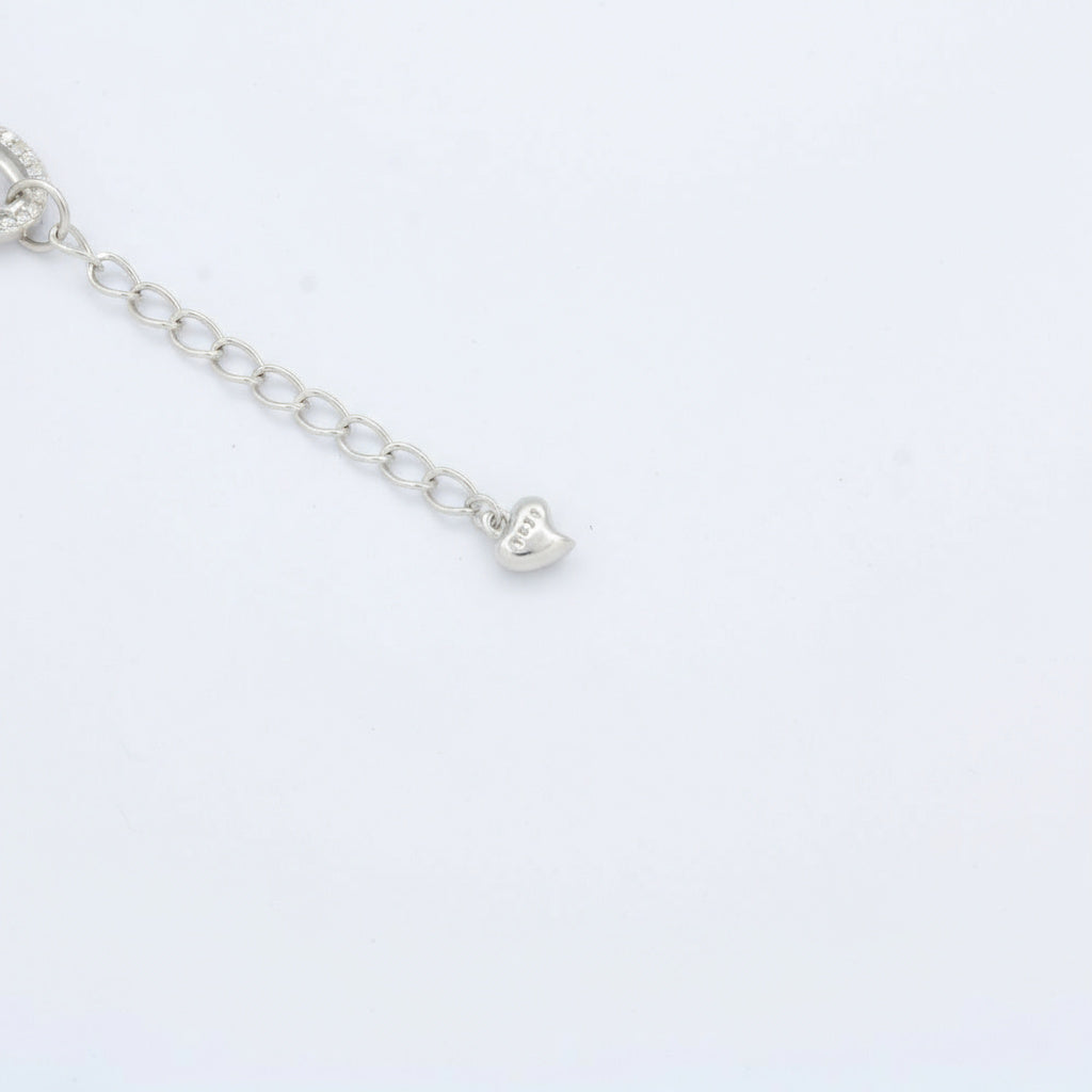 Pulsera de Plata .925 Diseño Oval con Zirconias Alrededor mod. 1476