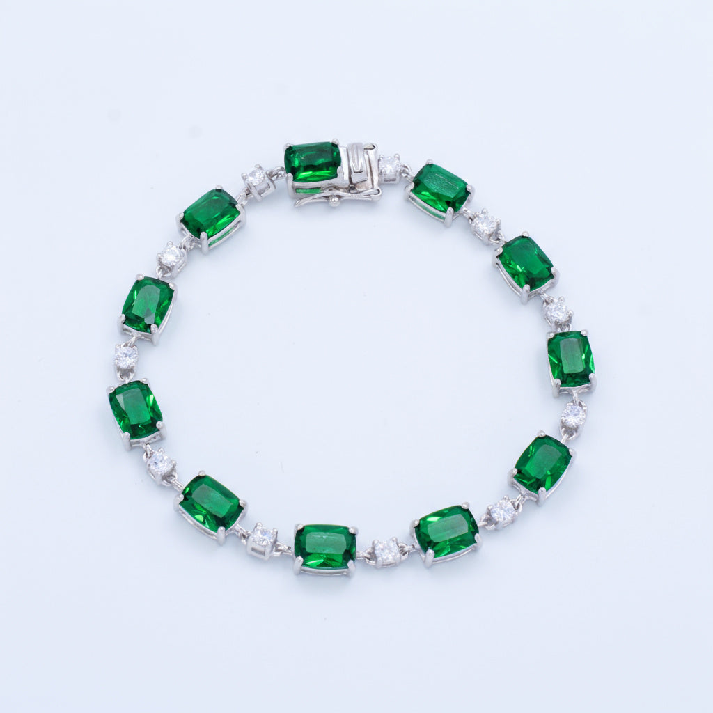 Pulsera de Plata .925 Incrustado con Zirconias  mod. 1474