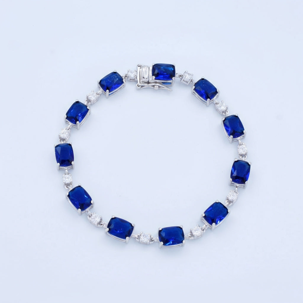 Pulsera de Plata .925 Incrustado con Zirconias  mod. 1474