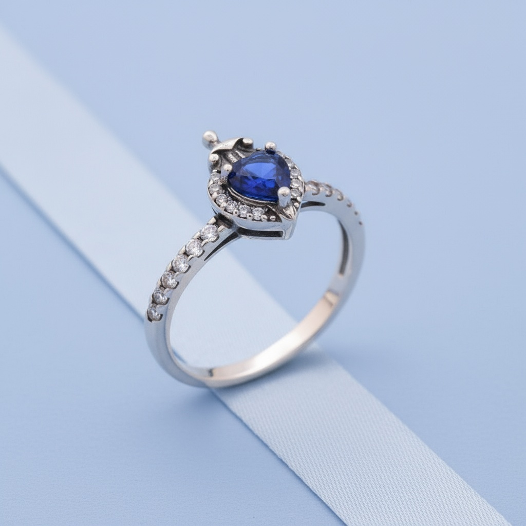 Anillo de Plata .925 Snow White con Corazón de Zirconia Brillante mod. 1398