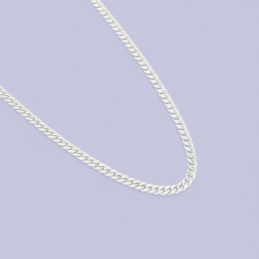 Cadena de Plata .925 de Tejido Cubano con Diamantado mod. 1517