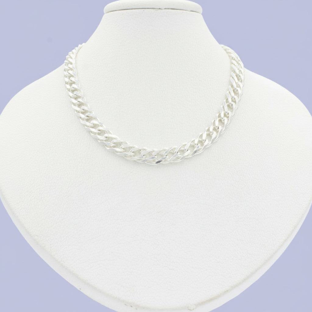 Cadena de Plata .925 de Tejido Cubano Estilo Oval mod. 1518