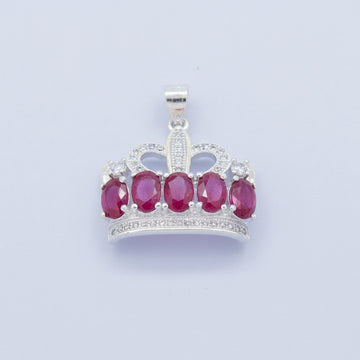 Dije de Plata .925 con Diseño de Corona con Zirconias mod. 1521
