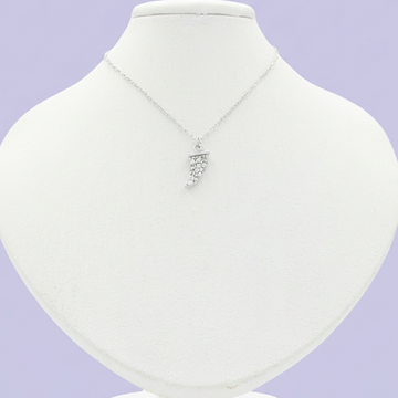 Gargantilla de Plata .925 con Diseño de Colmillo con Zirconias Brillantes mod. 2088