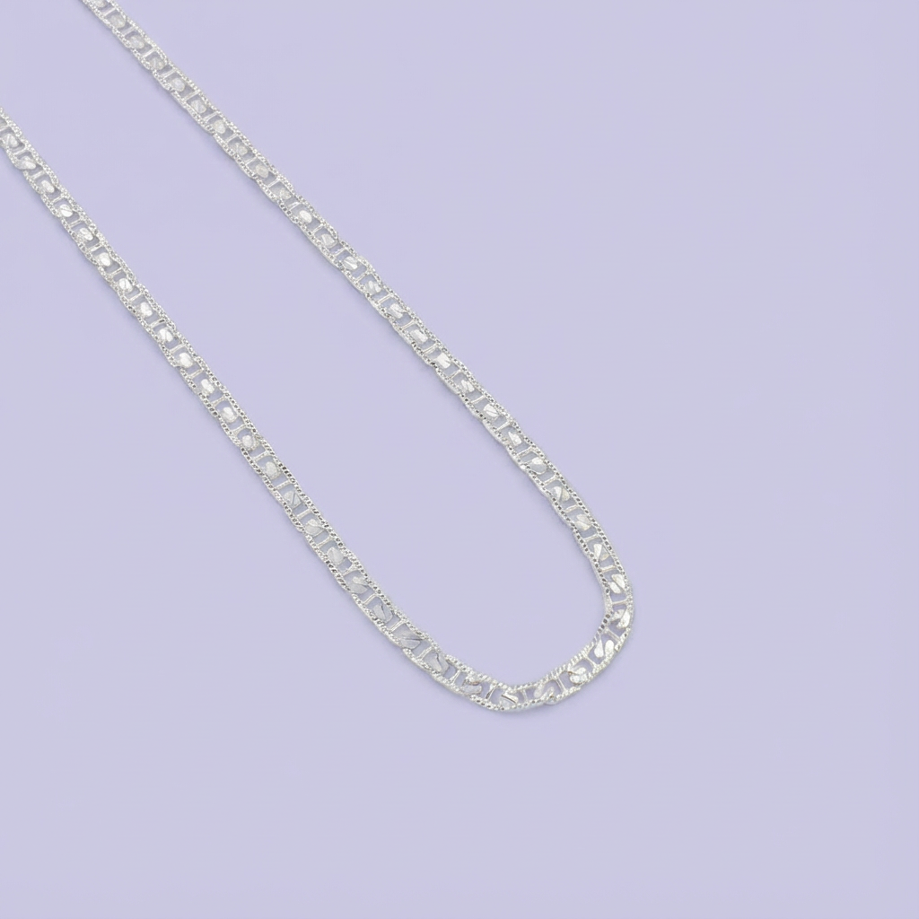 Cadena de Plata .925 Tejido Calado Diamantado mod. 1720