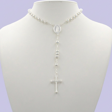 Rosario de Plata .925 de La Virgen de Guadalupe con Cruz de Nudos mod. 1687