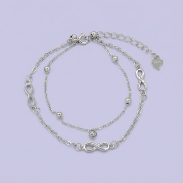 Pulsera de Plata .925 con Colgante de Infinito Lisos mod. 1648
