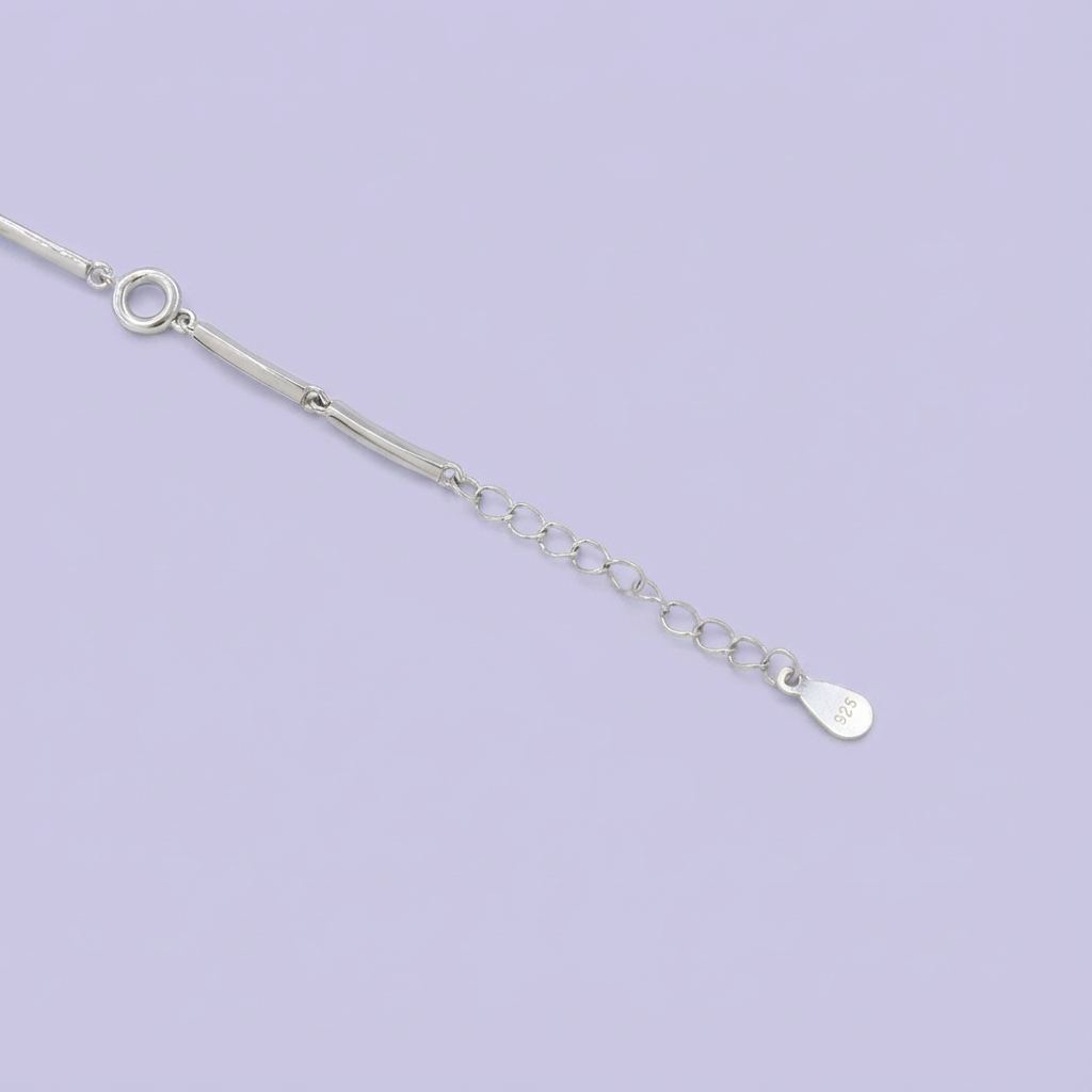 Pulsera de Plata .925 Diseño Oval con Incrustaciones de Ópalo Brillante mod. 1694