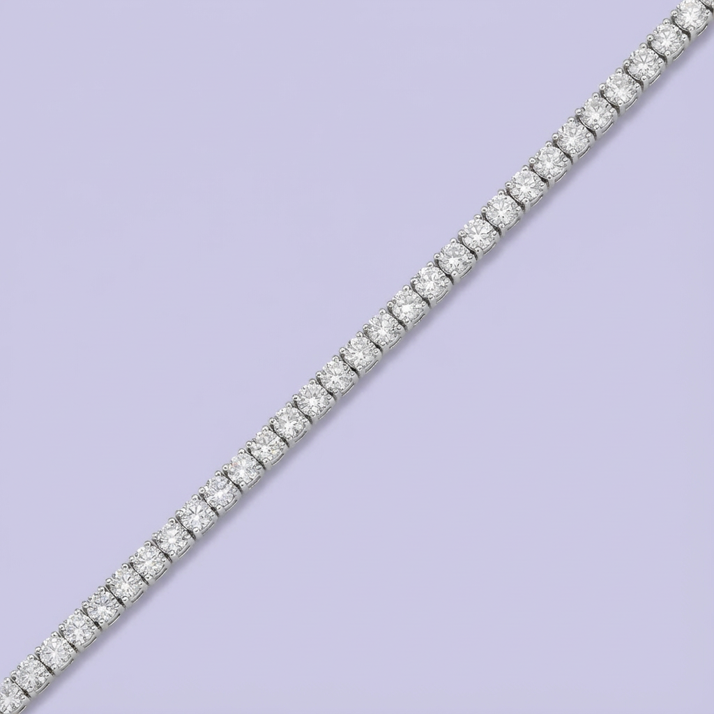 Pulsera de Plata .925 con Diseño de Tenis Incrustado de Zirconias Finas mod. 1639