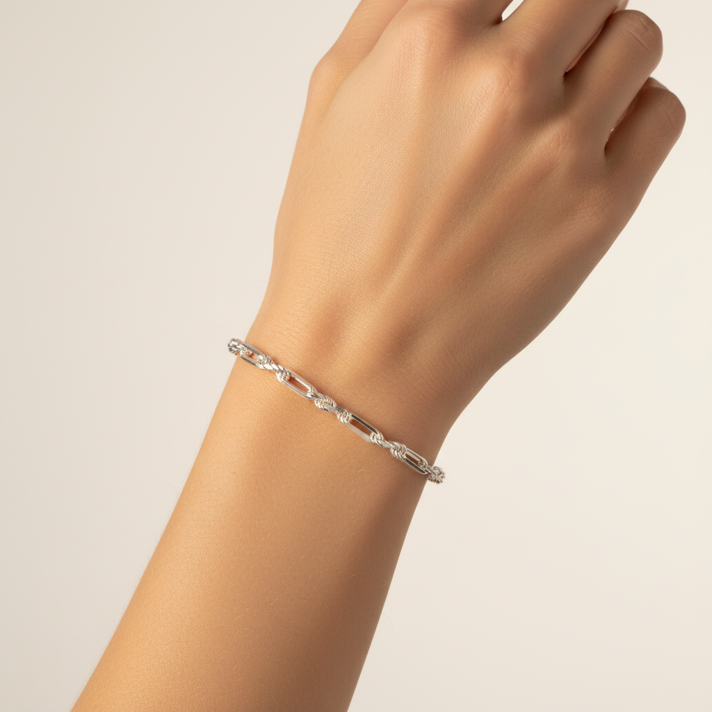 Pulsera de Plata .925 de Tejido Figaro mod. 1572