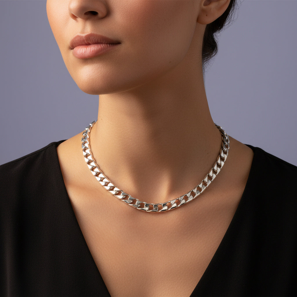 Cadena de Plata .925 de Tejido Cubano Cuadrado mod. 1516