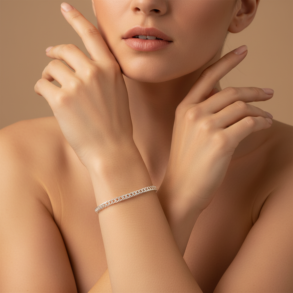 Pulsera de Plata .925 de Tejido Doble mod. 1574