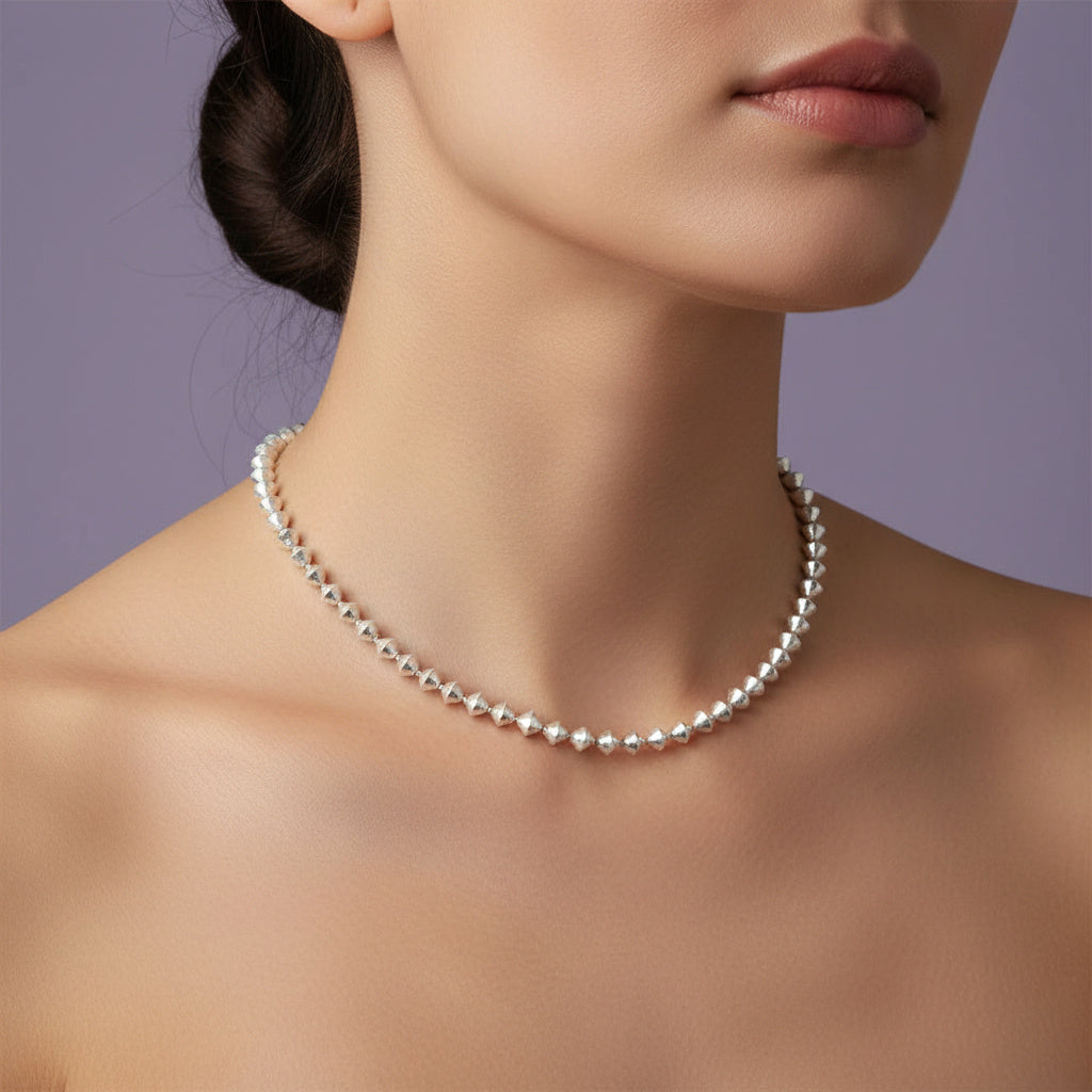 Cadena de Plata .925 de Tejido de Rombo Brillantes mod. 1520