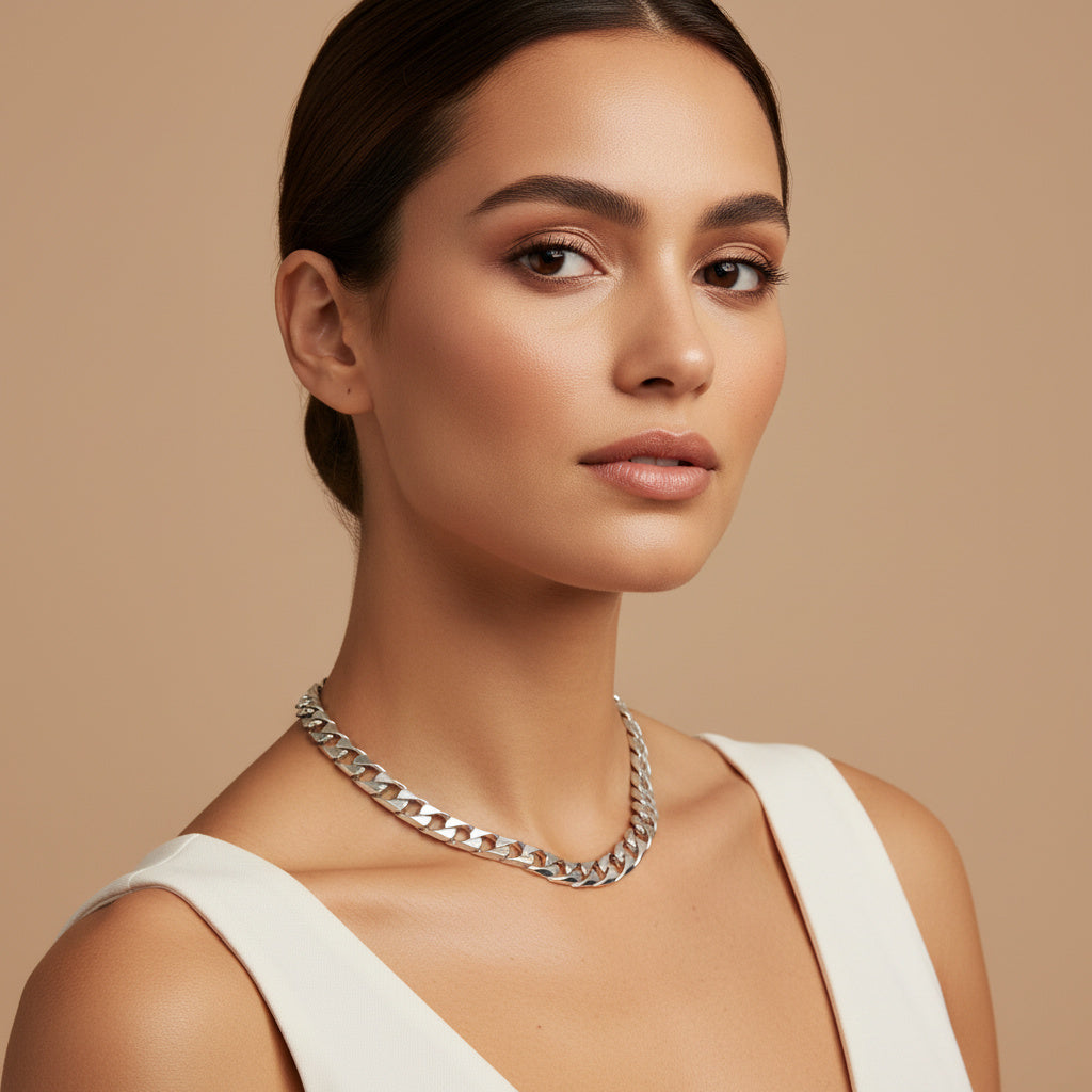 Cadena de Plata .925 de Tejido Cubano Cuadrado mod. 1516