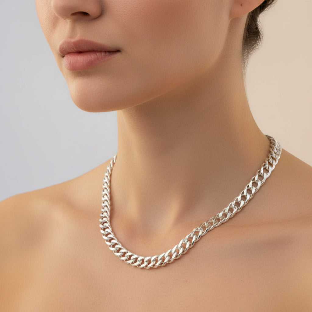 Cadena de Plata .925 de Tejido Cubano Estilo Oval mod. 1518