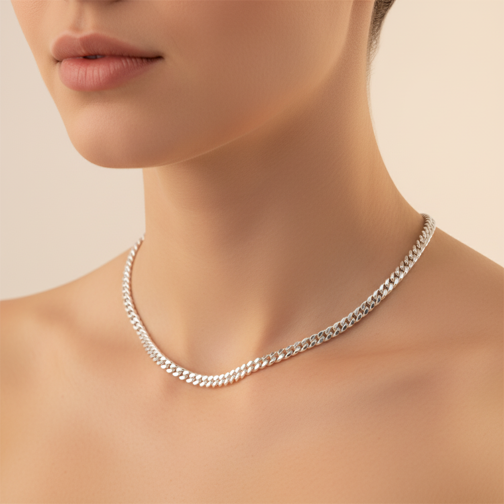 Cadena de Plata .925 Tejido Cubano Mediana mod. 1570