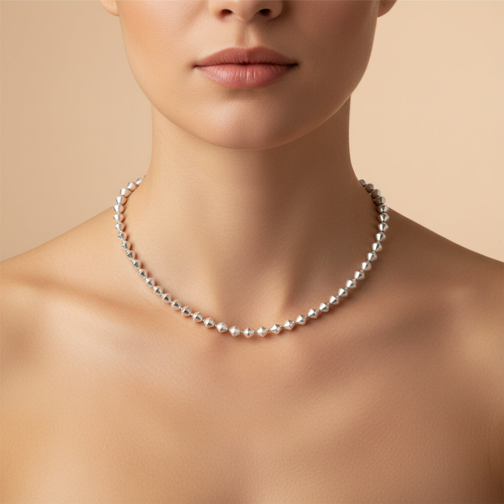 Cadena de Plata .925 de Tejido de Rombo Brillantes mod. 1520