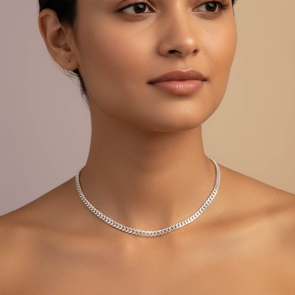 Cadena de Plata .925 Tejido Cubano Mediana mod. 1570