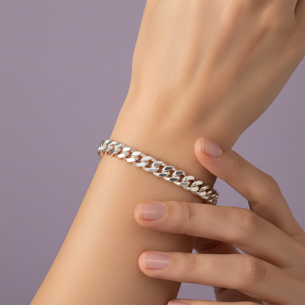 Pulsera de Plata .925 de Tejido Cubano mod. 1573