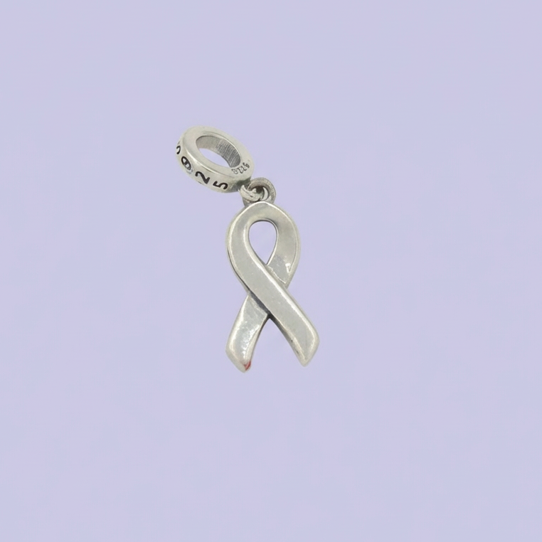Dije de Plata .925 Estilo Charm Diseño de Moño LGBT Brillante mod. 1734
