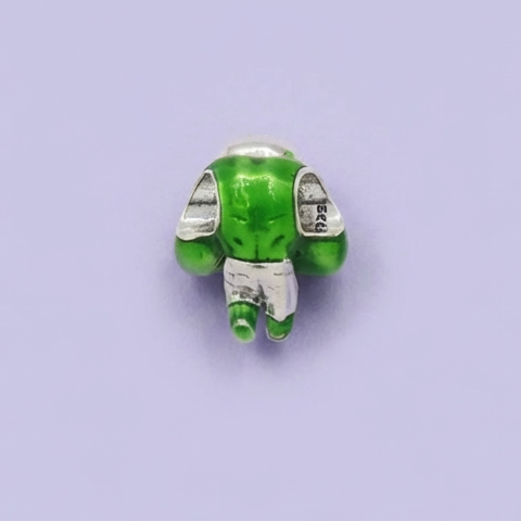 Dije de Plata .925 Estilo Charm Diseño de Superhéroe Verde mod. 1747