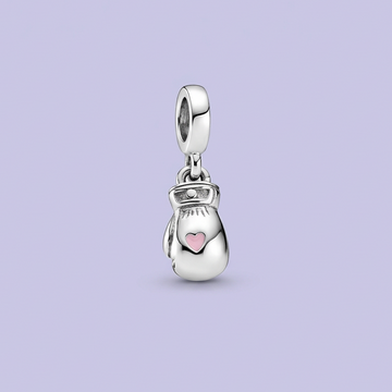 Dije de Plata .925 Estilo Charm Diseño Guante de Box con Zirconias Finas mod. 1728