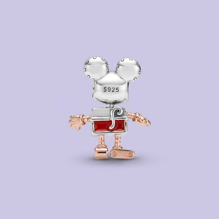 Dije de Plata .925 Estilo Charm Diseño de Robot mod. 1746