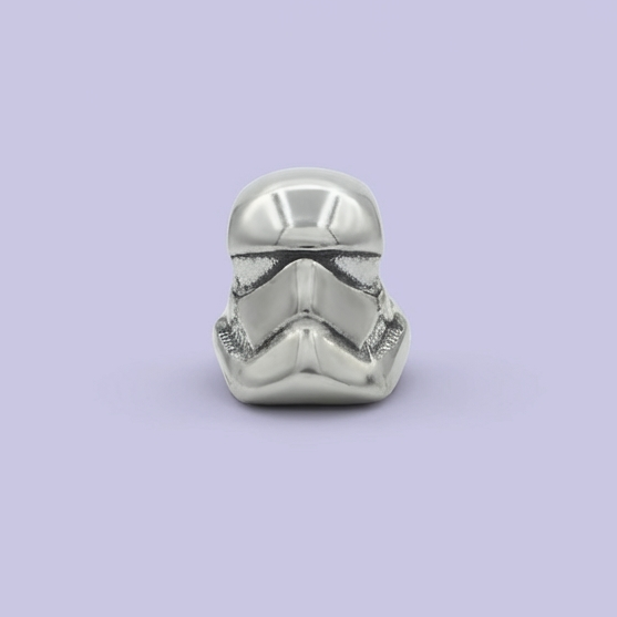 Dije de Plata .925 Estilo Charm Diseño de Casco del Espacio Brillante mod. 1732