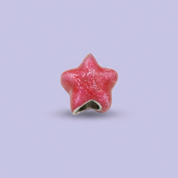 Dije de Plata .925 Estilo Charm con Diseño de Estrella Brillante mod. 1721