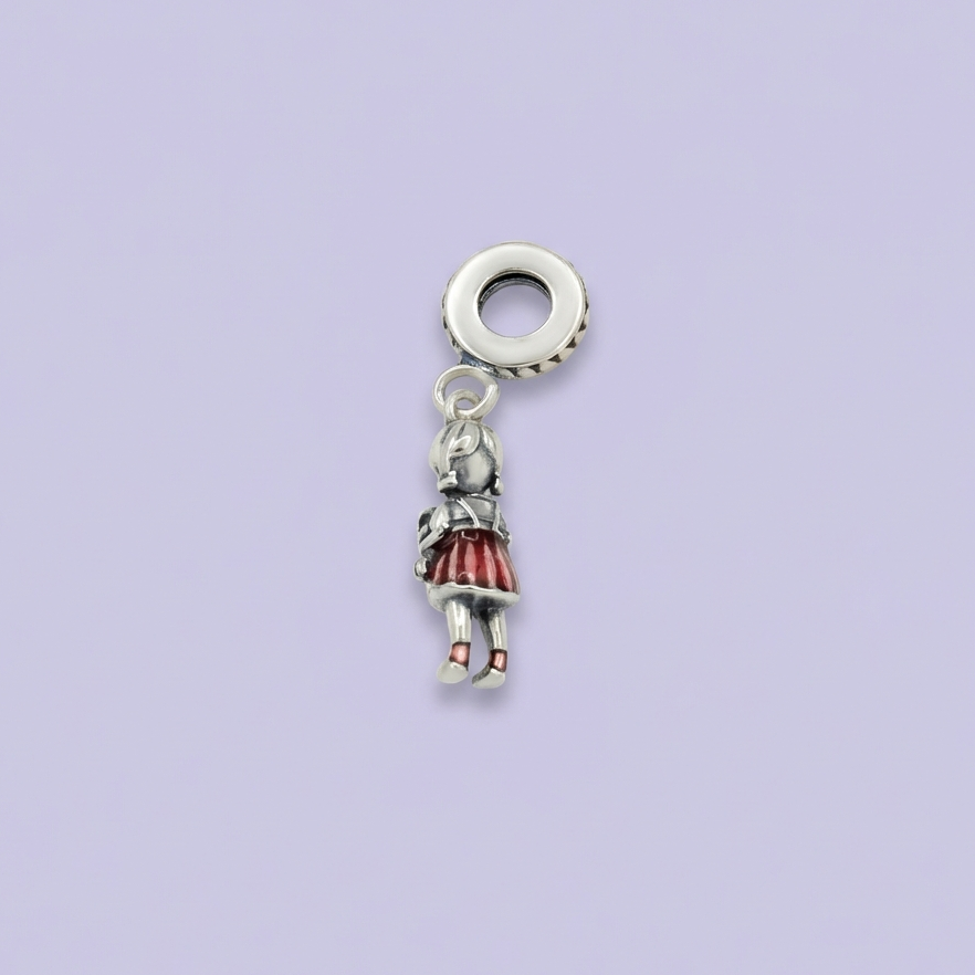 Dije de Plata .925 Estilo Charm Diseño de Niña mod. 1738