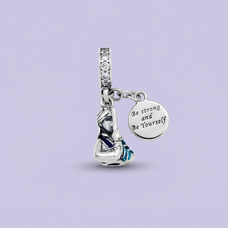 Dije de Plata .925 Estilo Charm Diseño de Guerrera mod. 1744